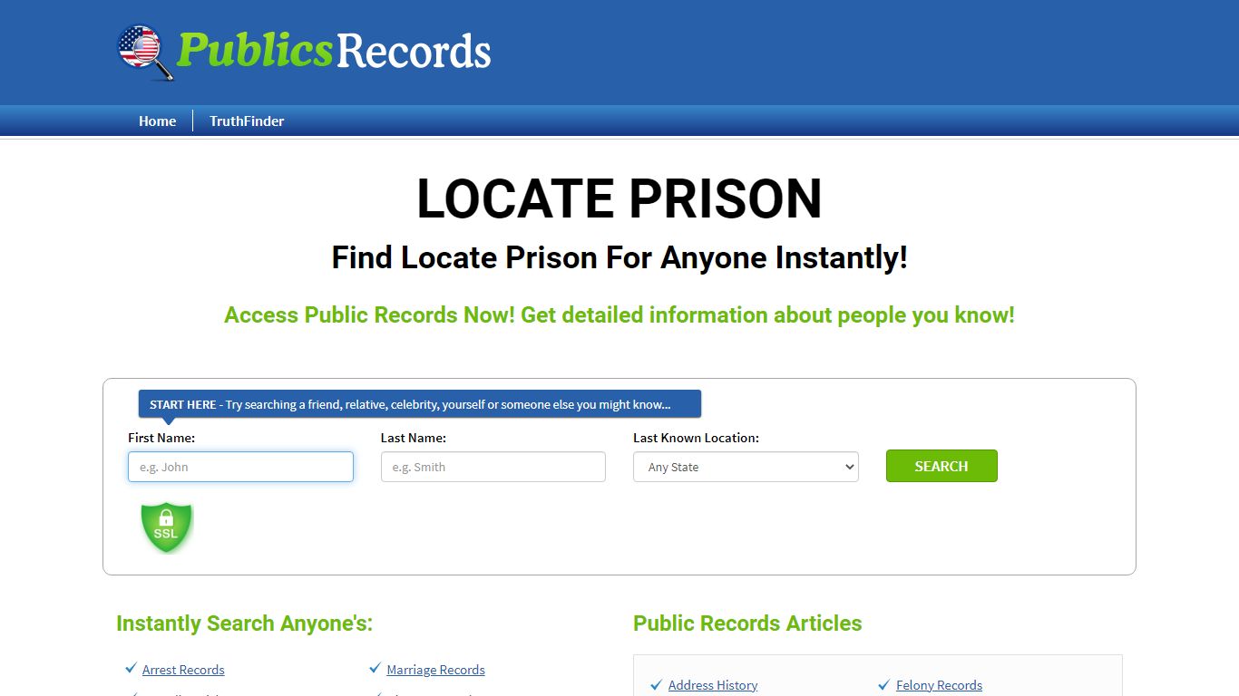 Find Locate Prison For Anyone Instantly! - publicsrecords.com
